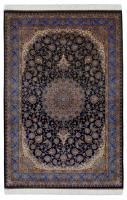 Иранский ковёр из шёлка и модала (QUM 603 /Navy/150x100)