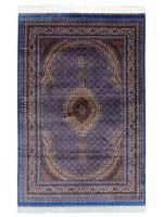 Иранский ковёр из шёлка и модала (QUM 601 /Blue/150x100)