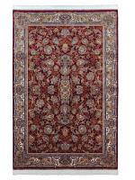 Иранский ковёр из шёлка и модала (QUM 602 /Red/300x200)