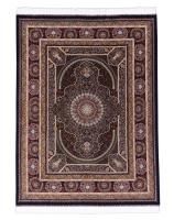 Иранский ковёр из шёлка и модала (QUM 631 /Navy/350x250)