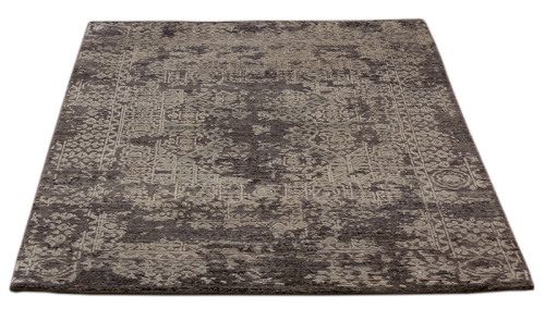 Индийский ковёр из шерсти и арт-шёлка (26/MV-1940/CHARCOAL/153x9)