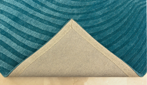 Индийский ковёр из шерсти и вискозы (HT-945/TEAL/300x200)