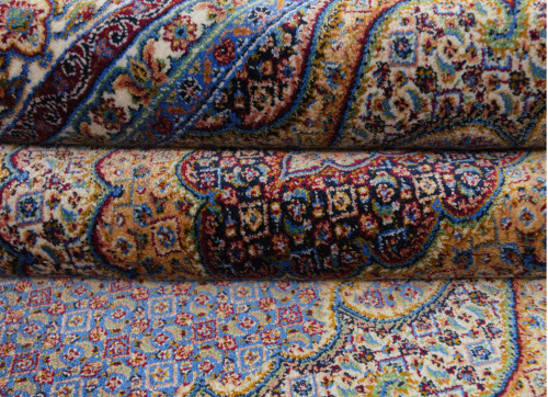 Иранский ковёр из шёлка и модала (QUM 601 /Blue/150x100)