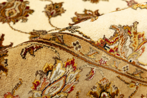 Индийский ковёр из шерсти и шёлка (12-3337/193x120)
