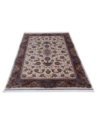 Иранский ковёр из шёлка и модала (QUM 602 /Cream/225x150)