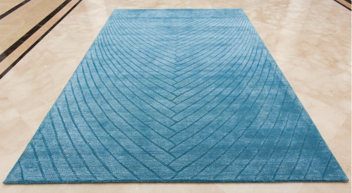 Индийский ковёр из шерсти и вискозы (HT 971 BLUE/300x200)