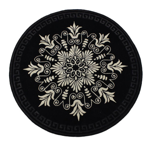 Индийский ковёр из шерсти и вискозы (HT 935 BLACK/200x200)