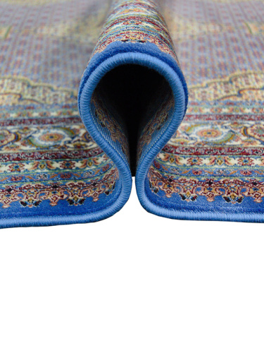 Иранский ковёр из шёлка и модала (QUM 601 /Blue/150x100)