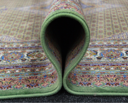 Иранский ковёр из шёлка и модала (QUM 601 /Green/225x150)