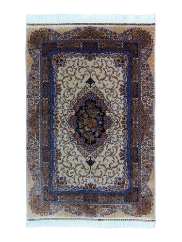 Иранский ковёр из шёлка и модала (QUM 632k /Cream/150x100)