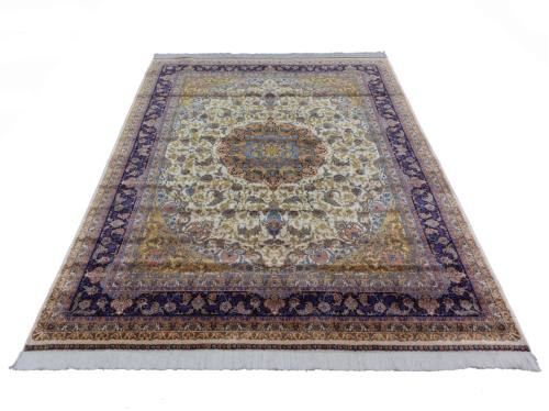 Иранский ковёр из шёлка и модала (QUM 623 /Cream/200x150)