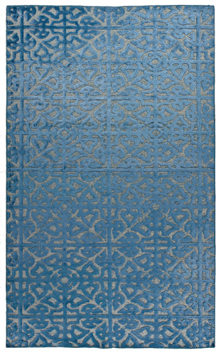 Индийский ковёр из шерсти и арт-шёлка (MV-1971/272x166/Green)