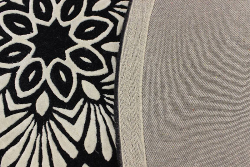 Индийский ковёр из шерсти и вискозы (HT 935 BLACK/200x200)