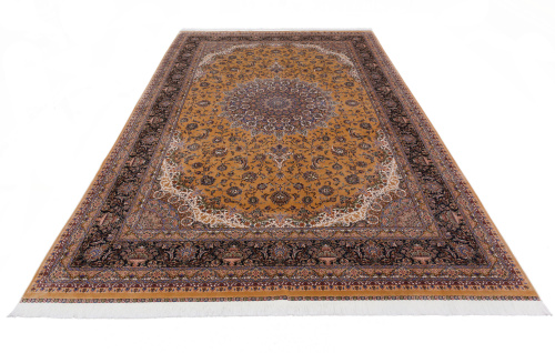 Иранский ковёр из шёлка и модала (QUM 603 /Beige/350x250)