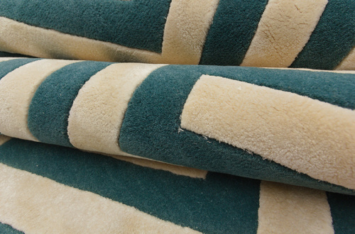 Индийский ковёр из шерсти и вискозы (HT976/BEIGE.GREEN/240x170)
