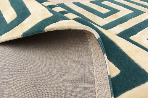 Индийский ковёр из шерсти и вискозы (HT976/BEIGE.GREEN/240x170)