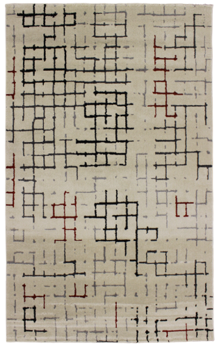 Ковер  (W2577/T71/12//WHITE/D.RED/350x250)
