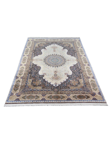 Иранский ковёр из шёлка и модала (QUM 635 /Cream/150x100)