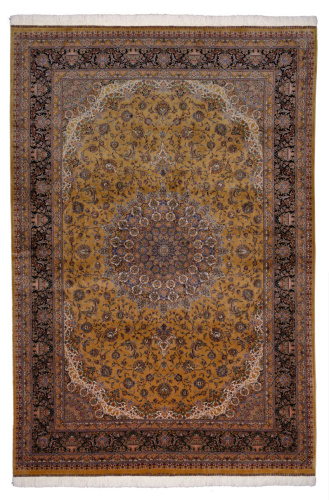 Иранский ковёр из шёлка и модала (QUM 603 /Beige/350x250)