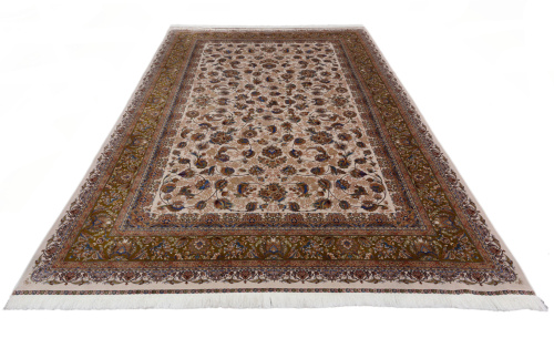 Иранский ковёр из шёлка и модала (QUM 617 /Cream/200x150)