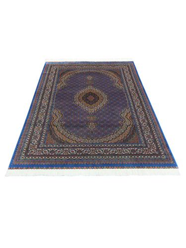 Иранский ковёр из шёлка и модала (QUM 601 /Blue/150x100)