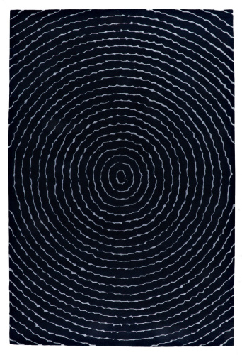 Индийский ковёр из шерсти и вискозы (HT-949/NAVY/300x200)
