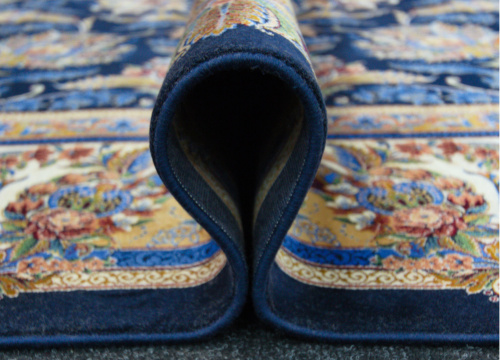 Иранский ковёр из шёлка и модала (QUM 602 /Navy/300x200)