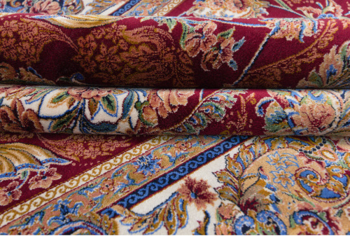 Иранский ковёр из шёлка и модала (QUM 602 /Red/390x290)
