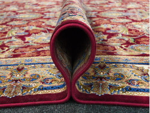 Иранский ковёр из шёлка и модала (QUM 602 /Red/390x290)