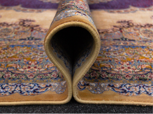 Иранский ковёр из шёлка и модала (QUM 625 /Beige/300x200)
