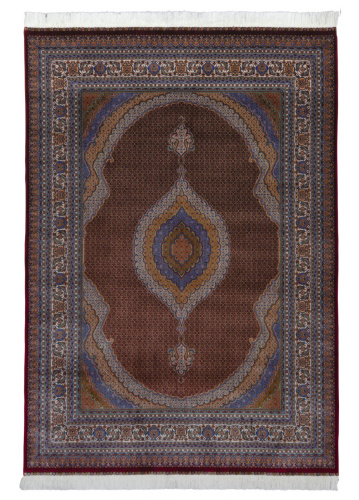 Иранский ковёр из шёлка и модала (QUM 601 /Red/350x250) 