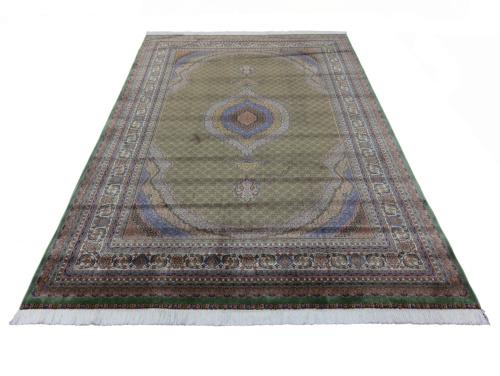 Иранский ковёр из шёлка и модала (QUM 601 /Green/225x150)