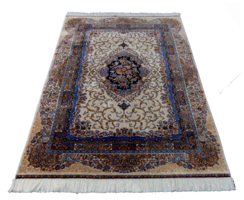 Иранский ковёр из шёлка и модала (QUM 632k /Cream/150x100)