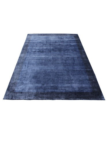 Индийский ковёр из арт-шёлка (22-NAVY/border/200x150)