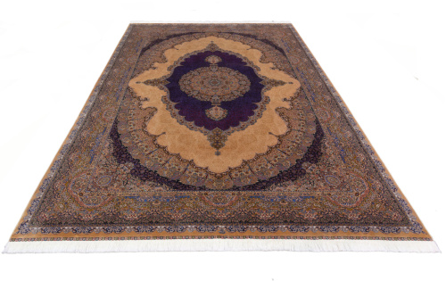 Иранский ковёр из шёлка и модала (QUM 625 /Beige/300x200)