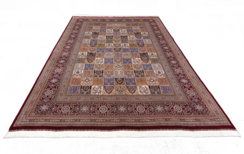 Иранский ковёр из шёлка и модала (QUM 610 /Red/200x150)