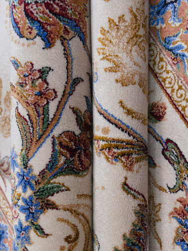 Иранский ковёр из шёлка и модала (QUM 602 /Cream/225x150)
