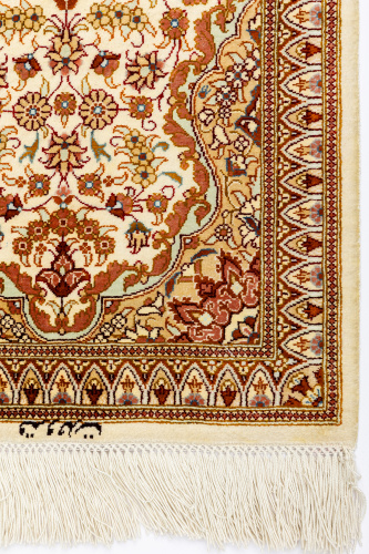 Иранский ковёр из шёлка (13-487/119x38)