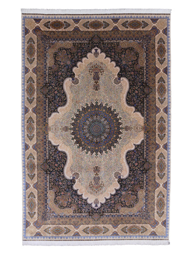 Иранский ковёр из шёлка и модала (QUM 635 /Cream/150x100)