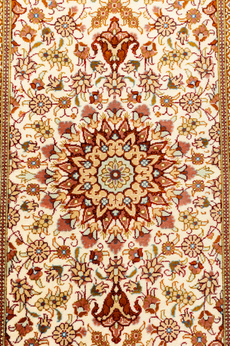 Иранский ковёр из шёлка (13-487/119x38)