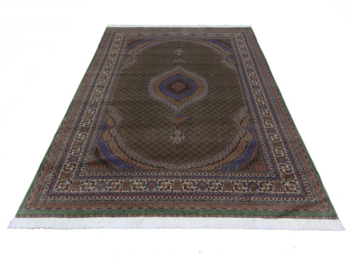 Иранский ковёр из шёлка и модала (QUM 601 /Green/225x150)