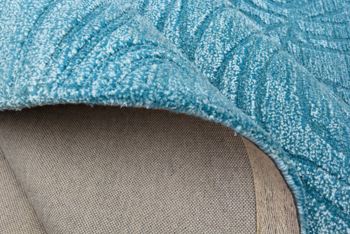 Индийский ковёр из шерсти и вискозы (HT-952/BLUE/300x200)