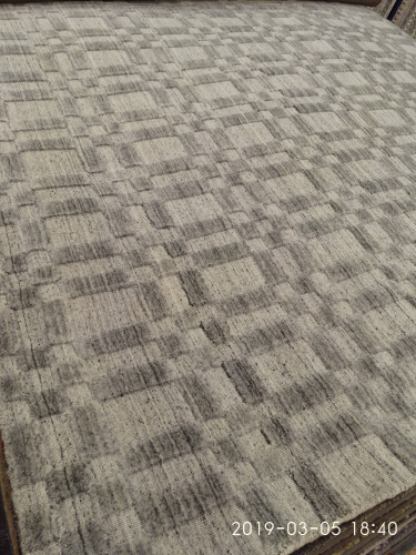 Индийский ковёр из шерсти и арт-шёлка (5057/HAVANA HANDLOOM/GREY)