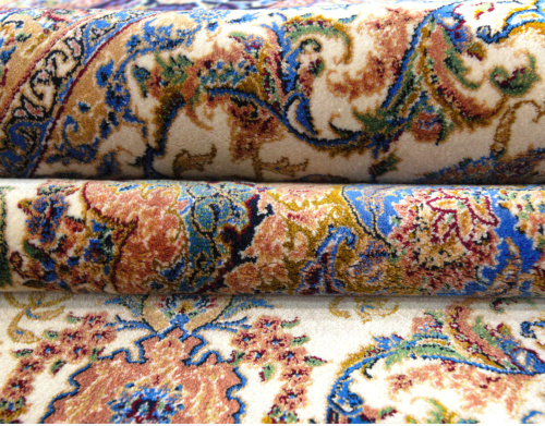 Иранский ковёр из шёлка и модала (QUM 623 /Cream/200x150)
