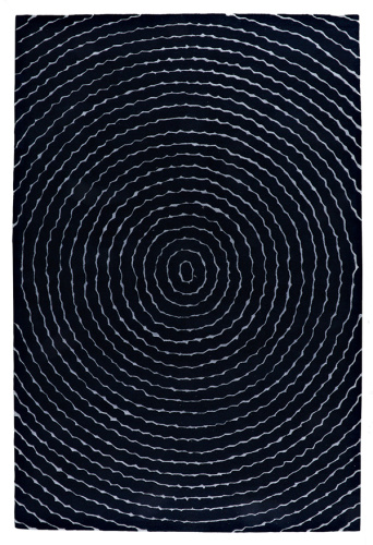 Индийский ковёр из шерсти и вискозы (HT-949/NAVY/300x200)