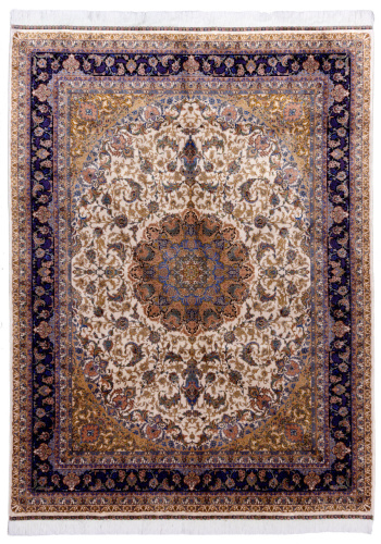 Иранский ковёр из шёлка и модала (QUM 623 /Cream/200x150)