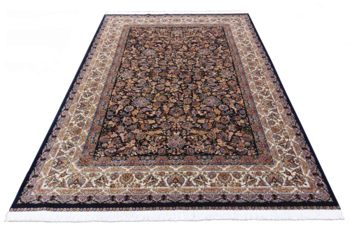 Иранский ковёр из шёлка и модала (QUM 617/Navy/200x150)