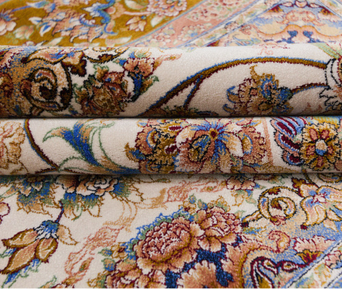 Иранский ковёр из шёлка и модала (QUM 617 /Cream/200x150)