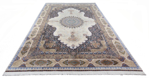 Иранский ковёр из шёлка и модала (QUM 635 /Cream/150x100)