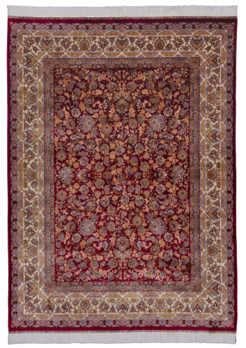 Иранский ковёр из шёлка и модала (QUM 617 /Red/225x150)